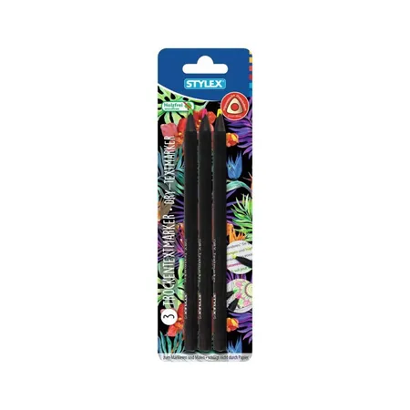 Stylex Jumbo Trocken-Textmarker Neonfarben, 3 Stück