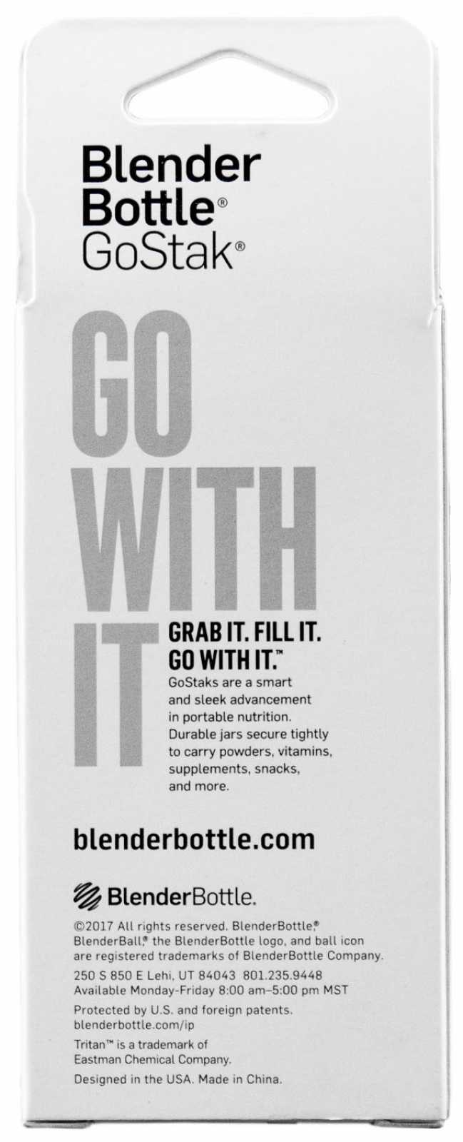 Garrafa Blender Bottle GoStack com 3 unidades de 60 ml