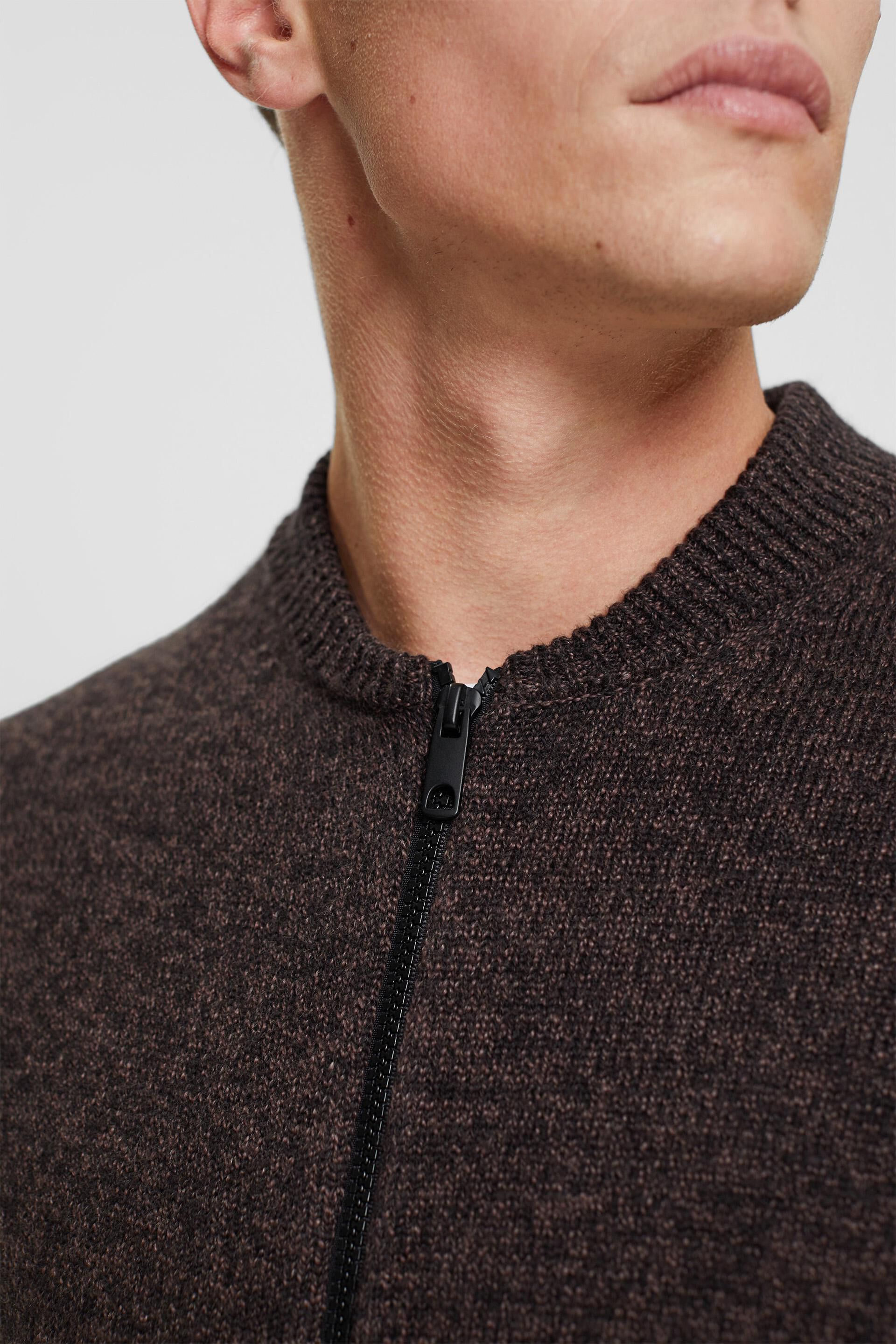 Cardigan zippé en maille