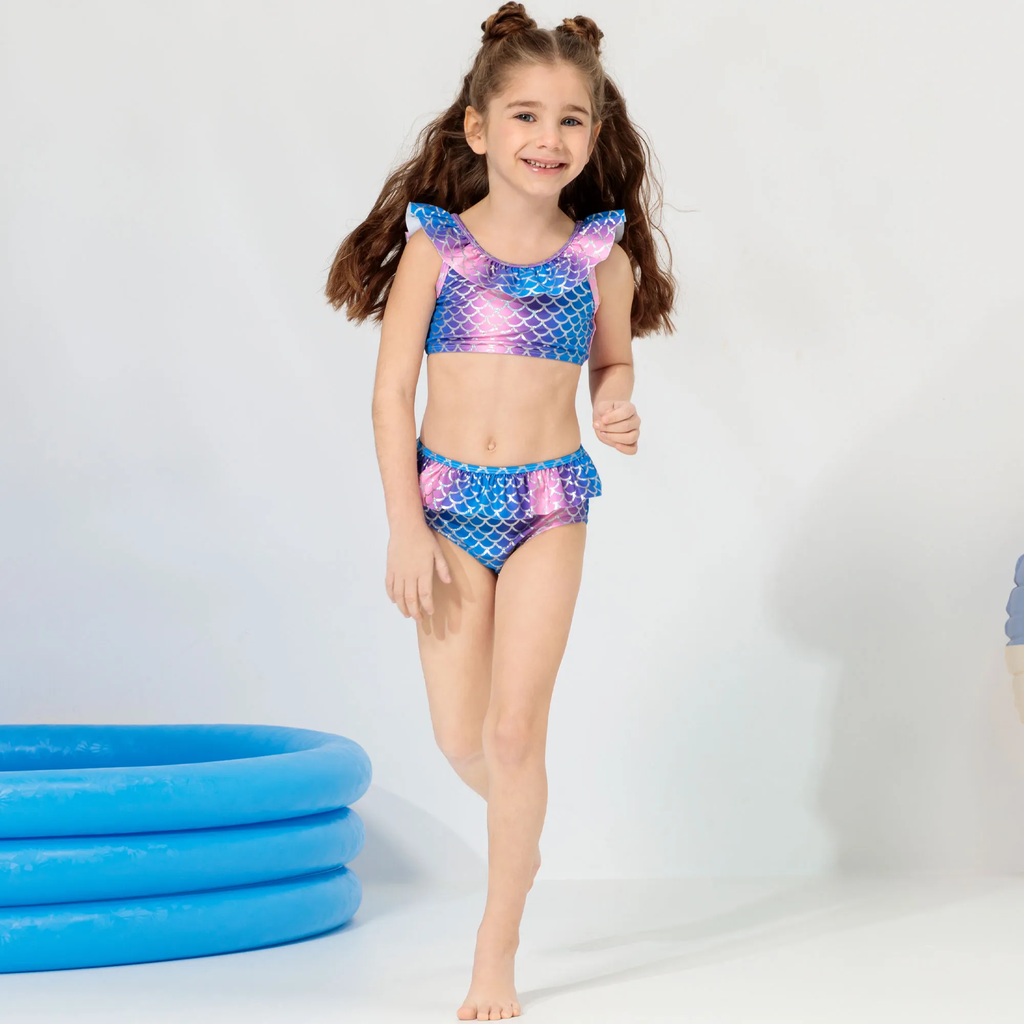 Mädchen-Bikini-Set mit Volants, 2-teilig