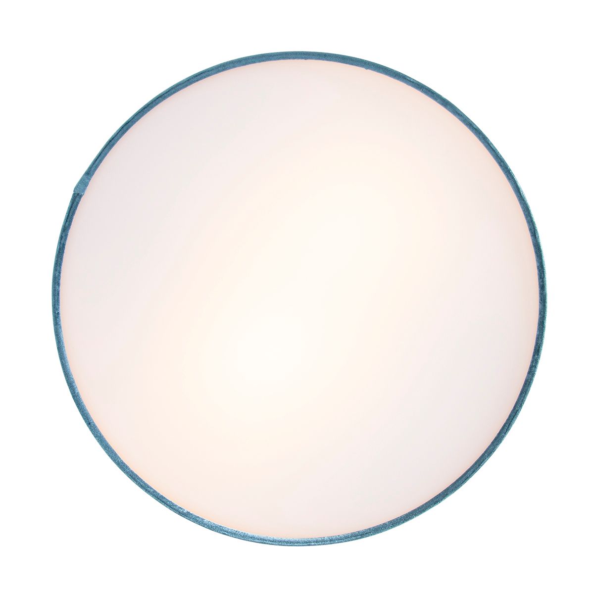 Moderne plafondlamp blauw 40 cm met gouden binnenkant - Drum