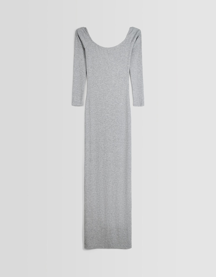 Vestido longo com mangas compridas