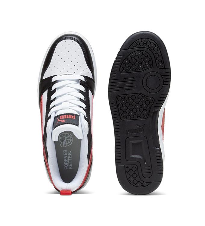 PUMA PUMA REBOUND V6 LO JR 393833 PUMA-WHITE-FOR-ALL-TIME-RED-PU