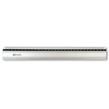 Rheita Metall-Lineal aus Aluminum, rutschfest, 30 cm