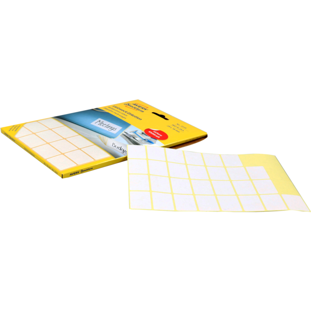 Etiket, papier, 29x18mm, wit