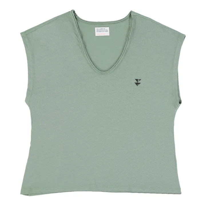 Sisters Department T-Shirt Camille Coton et Lin | Vert