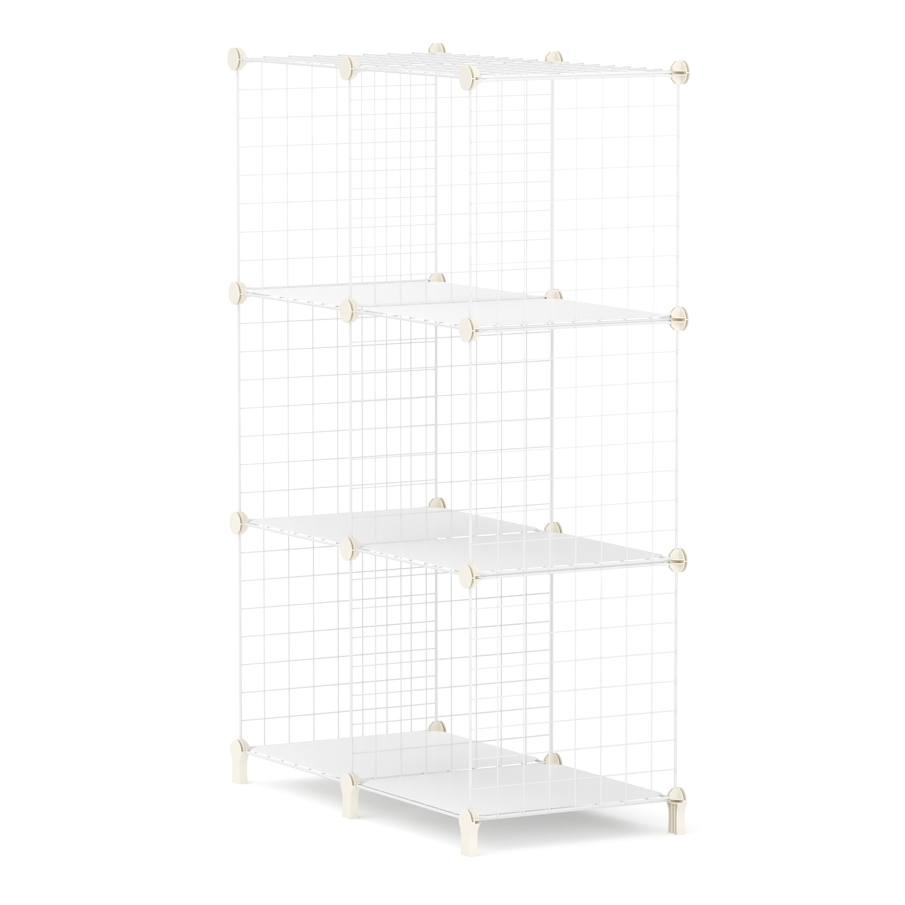 Regal Metall 6 Fächer 74 x 38 x 113 cm weiss