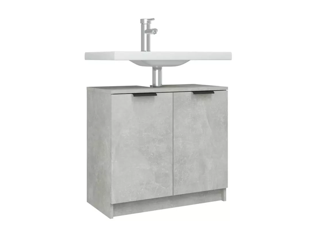 Armoire de bain Gris béton 64,5x33,5x59 cm Bois d'ingénierie