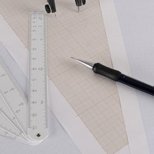 Papier millimétré canson papier blanc sans grain 100g 50x65cm unicolore bistre