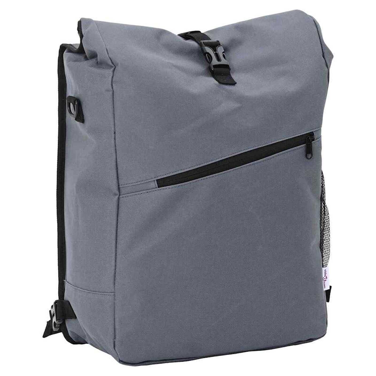 vidaXL Fietstas Grijs 33 x 16 x 48 cm Polyester