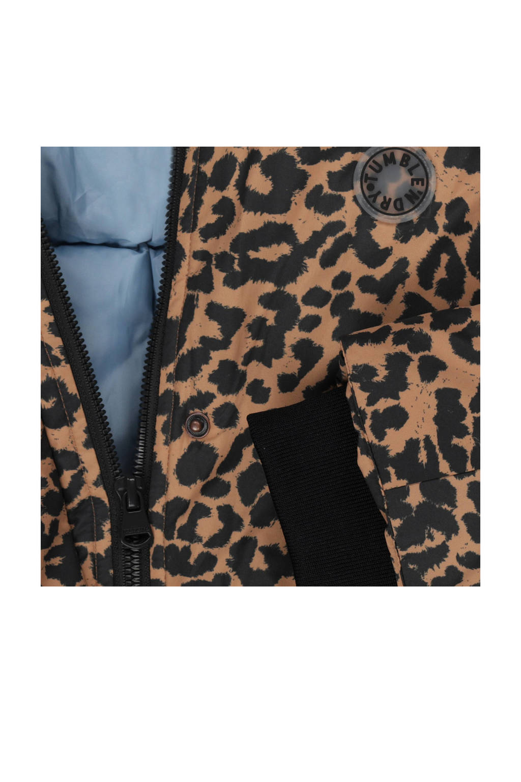Tumble 'n Dry jas Norden met panterprint bruin/zwart