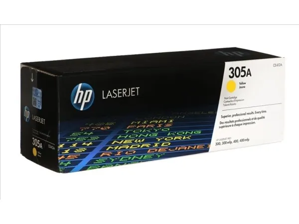 HP 305A - Gul - original - LaserJet - tonerpatron (CE412A) - for LaserJet Pro 300 M351, 400 M451, MFP M375, MFP M475