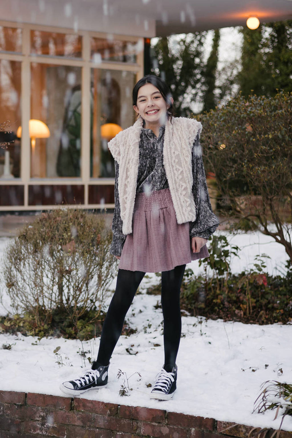 LEVV imitatiebont gilet NEELTJE beige