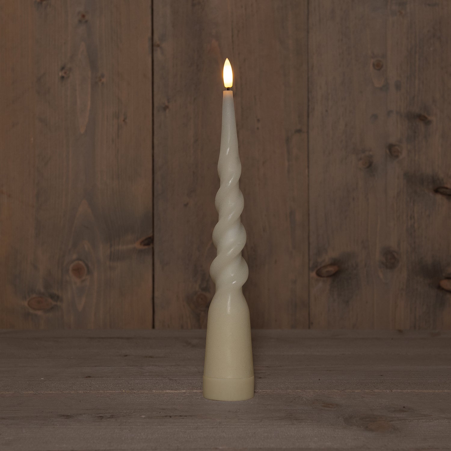 Anna's Collection LED dinerkaars Swirl ivoor D 2 H 29 cm