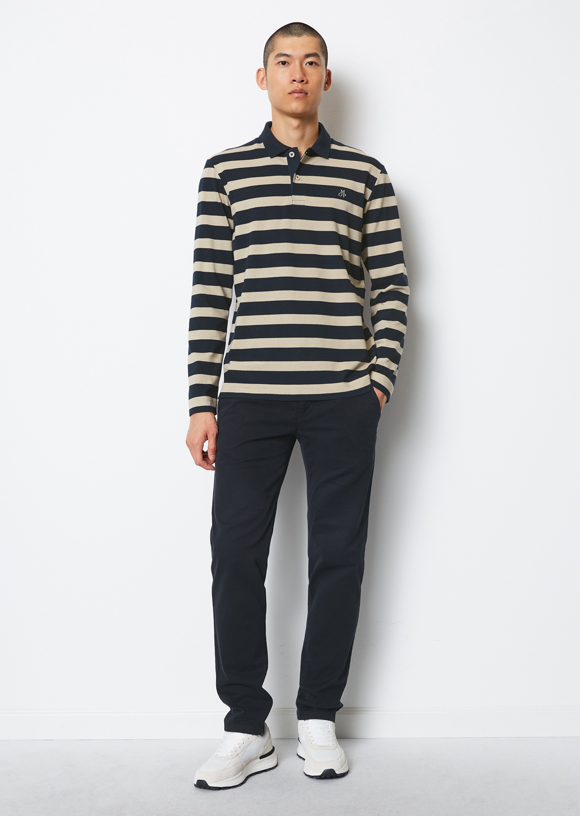 DfC Poloshirt Jersey regular mit garngefärbtem Streifenmuster
