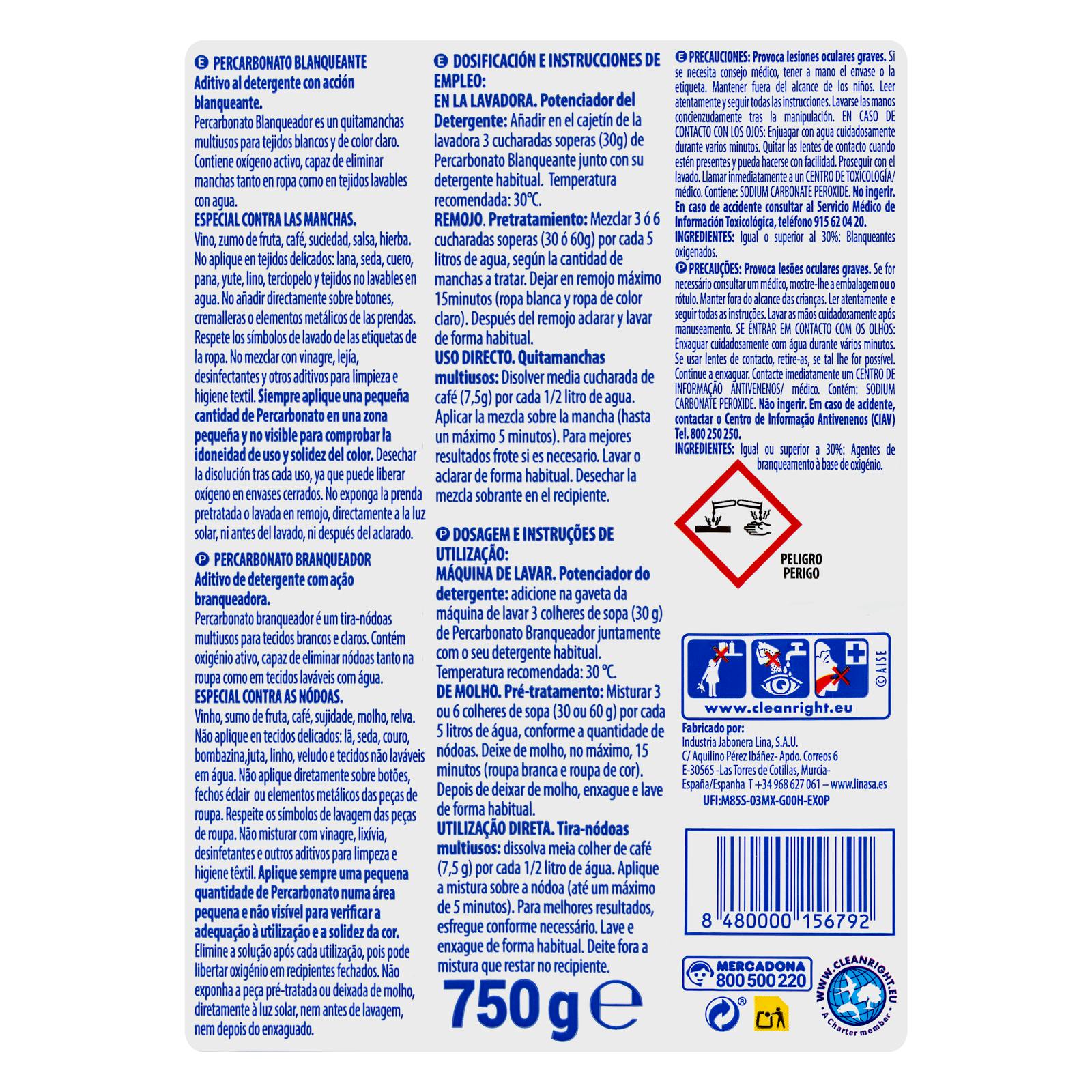 Percarbonate de blanchiment vert forêt