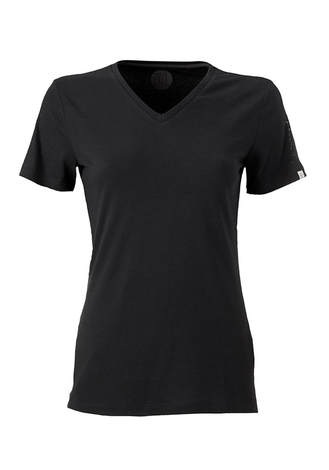 WE ARE ZRCL Damen V-Neck T-Shirt Basic Black