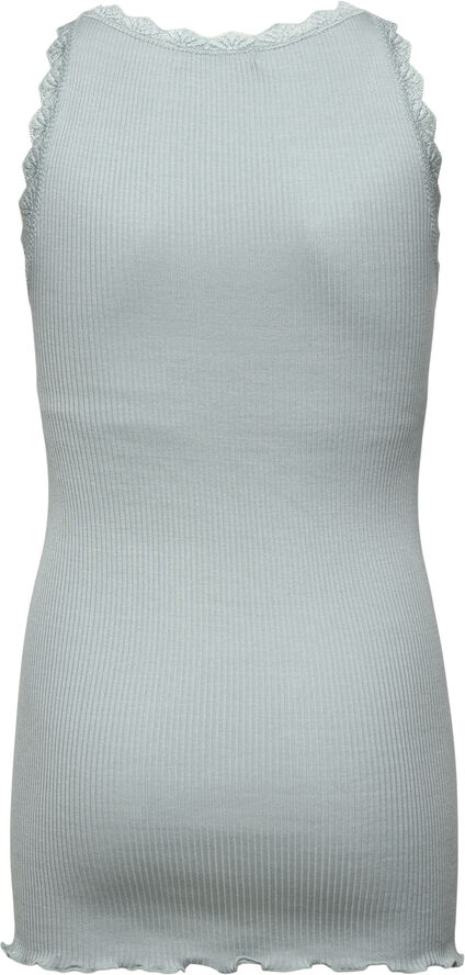 Rosemunde Silk top w/ lace Blå