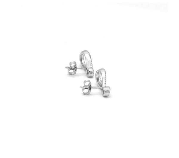 Unique And Co Ladies Unique And Co Sterling, Rhodium, CZ Earrings