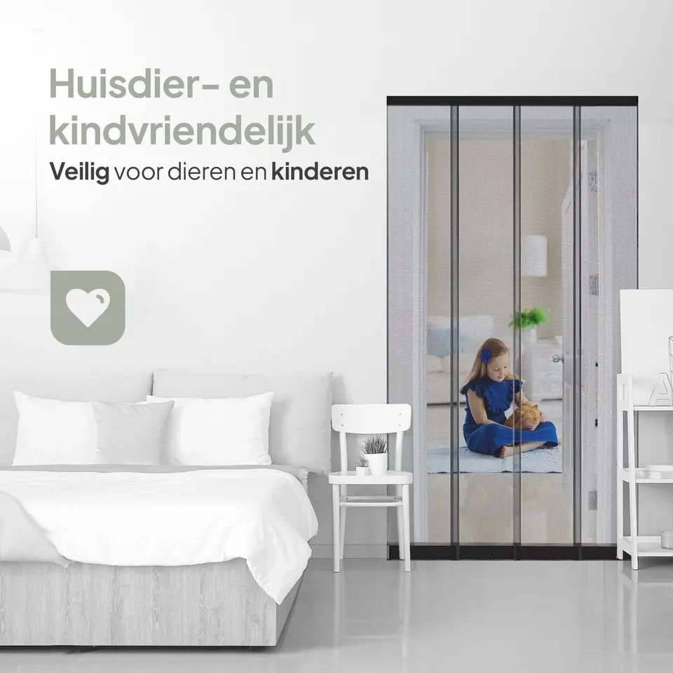 O'DADDY Lamellenhor 150x260 - Deurgordijn - zwart