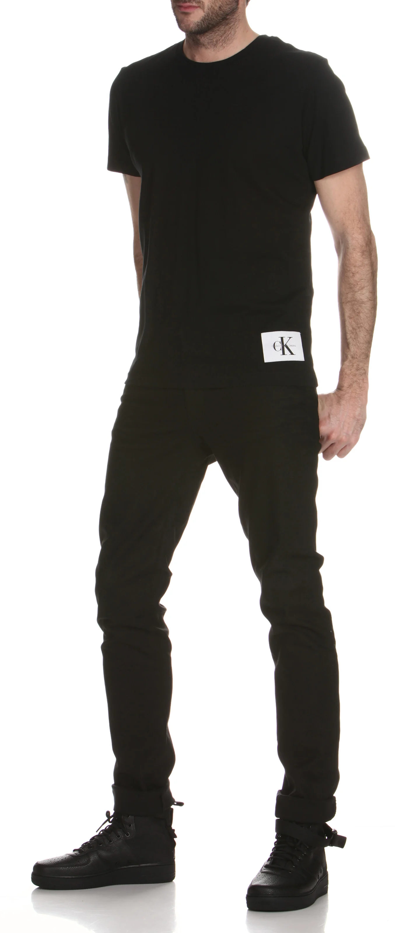 Jean slim-fit taille normale | Noir