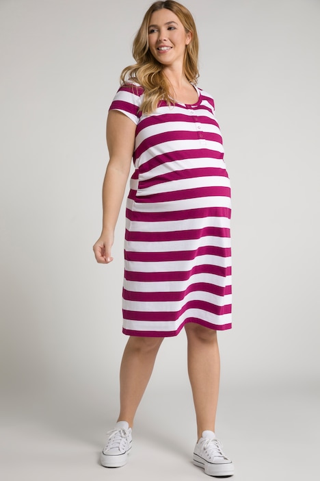 Bellieva Kleid, Jersey, Halbarm, seitliche Raffung, Biobaumwolle, GOTS