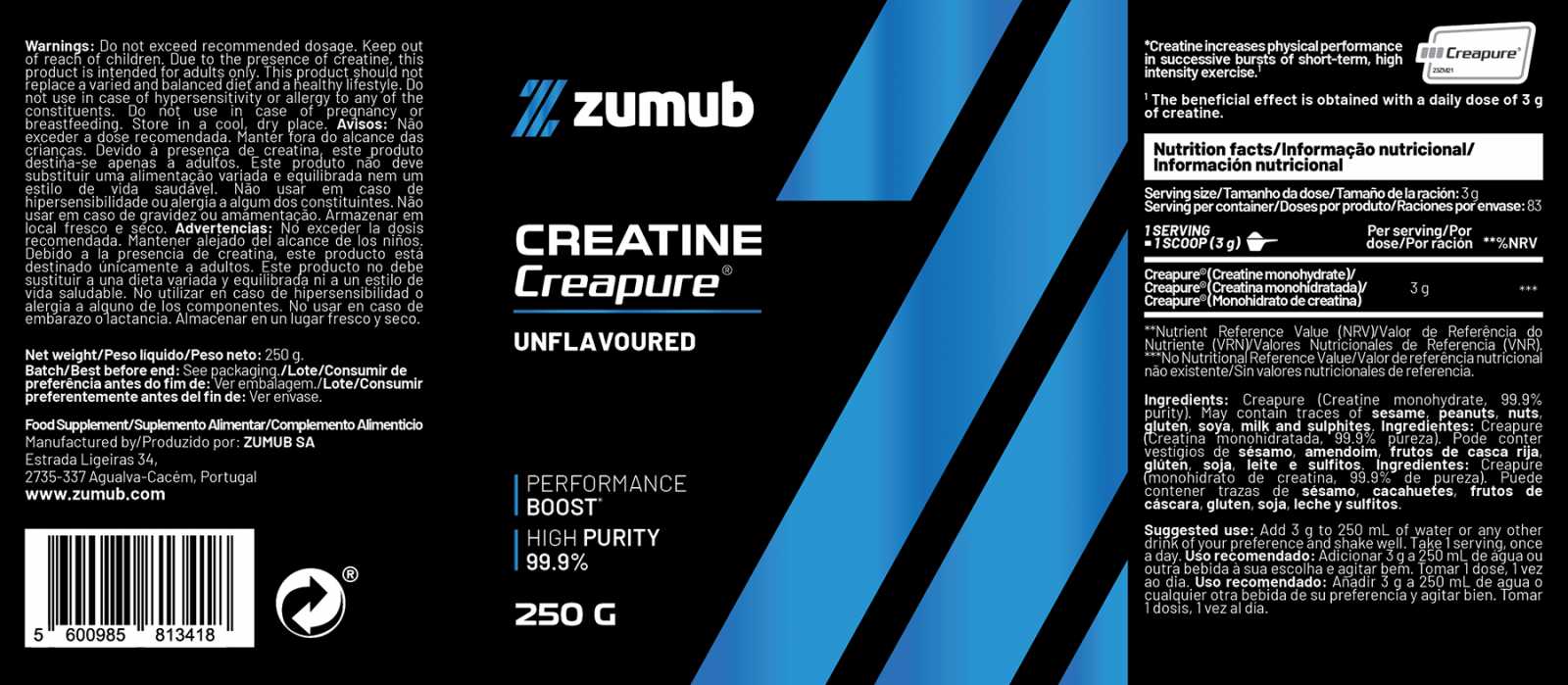 Creatina Zumub (Creapure®) 250g
