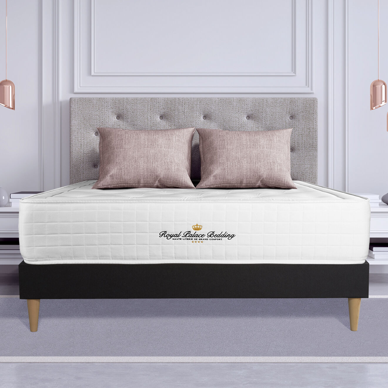 Royal Palace Bedding Pack dodo 5 pièces Buckingham noir - 200x200 cm