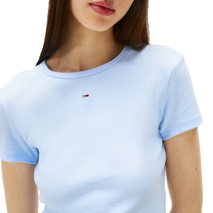 Tommy Hilfiger Essential Slim Rib-Knit Shirt Dames