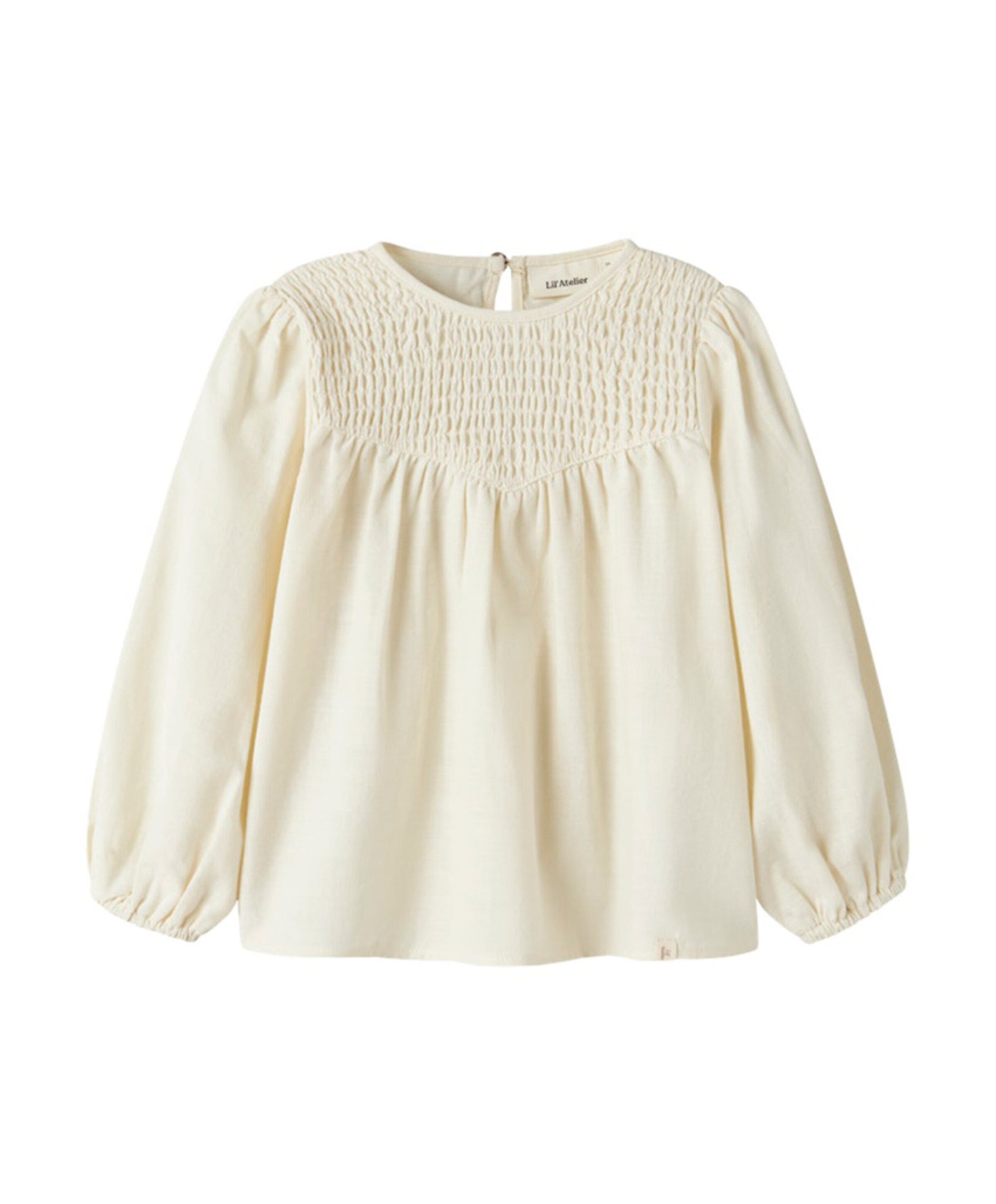 Lil' Atelier Meisjes blouse lange mouw ecru