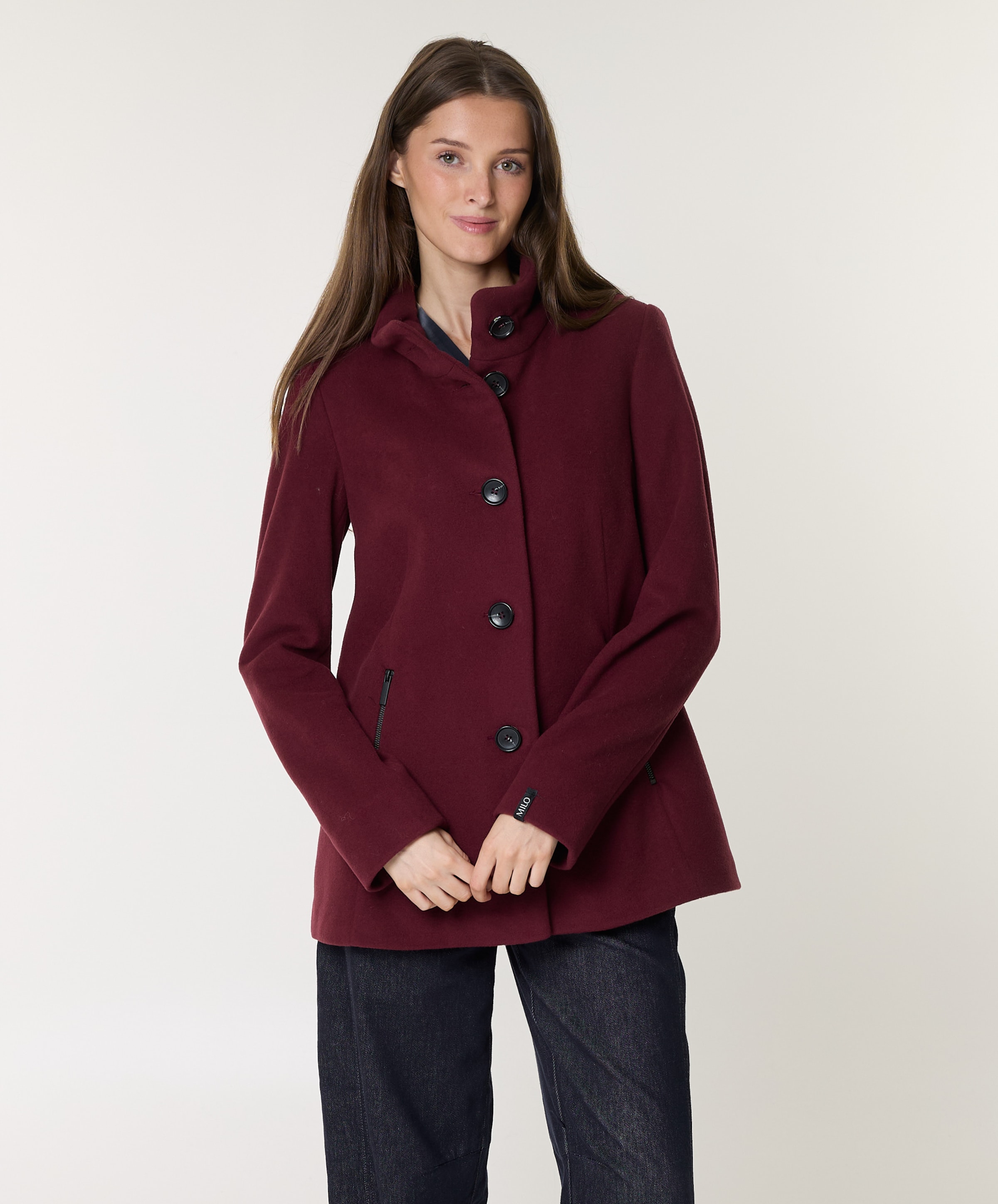 Milo Dames jas bordeaux
