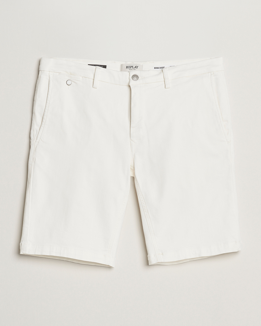 Replay Benni Hyperflex Shorts Natural White