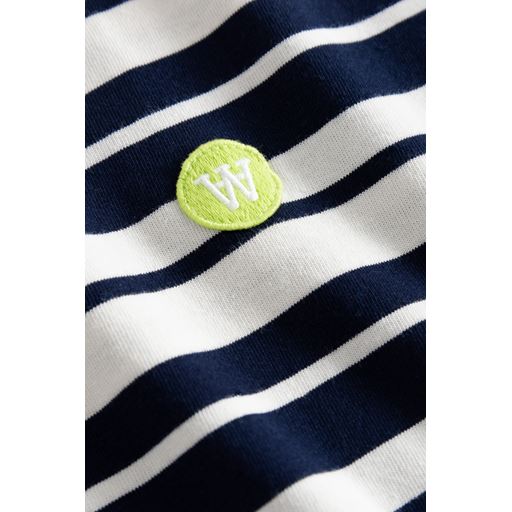 Wood Wood Moa Stripe Langærmet T-shirt, Off White/Navy Stripes, XS