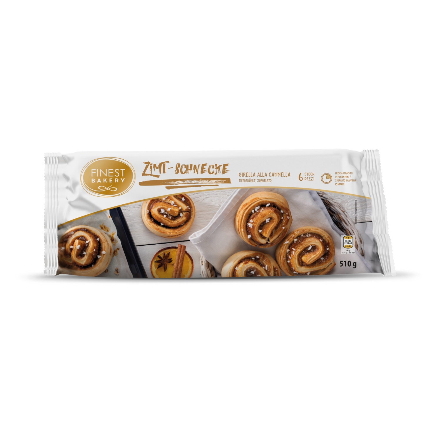 FINEST BAKERY Schwedische Zimtschnecke 510 g