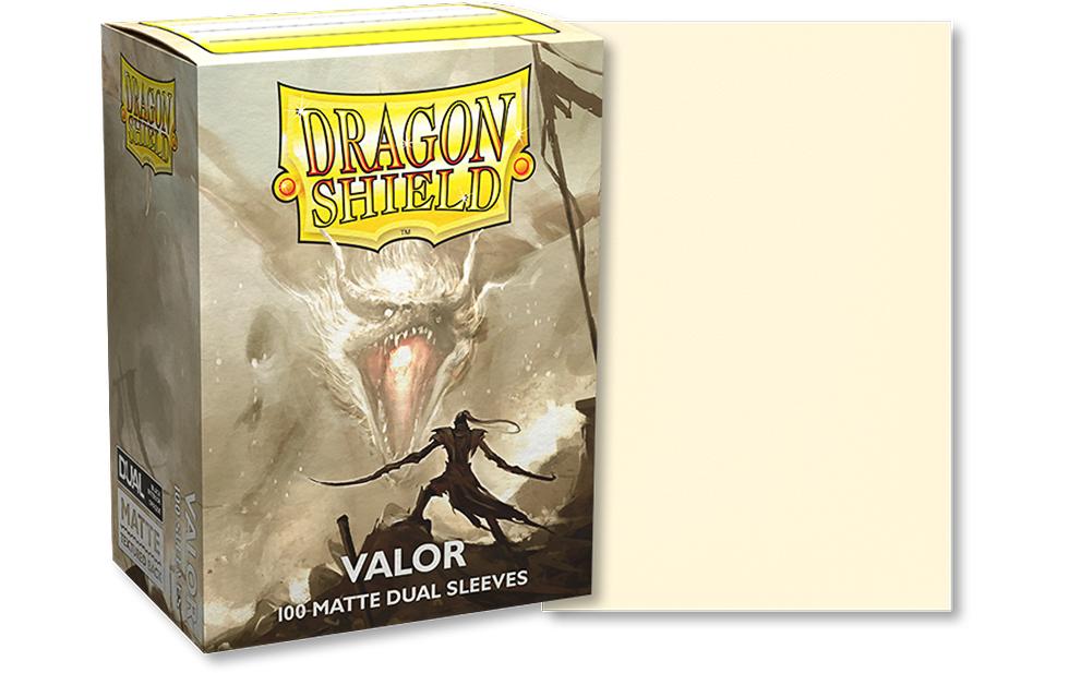 Kartenhülle Dual Matte: Valor Standardgrösse Beige 100Deckbox mit 100 Kartenhüllen im Format 63 x 88 mm