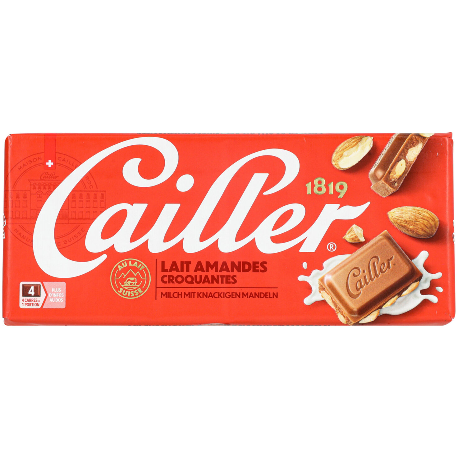 Cailler Tafelschokolade Milch mit Mandeln