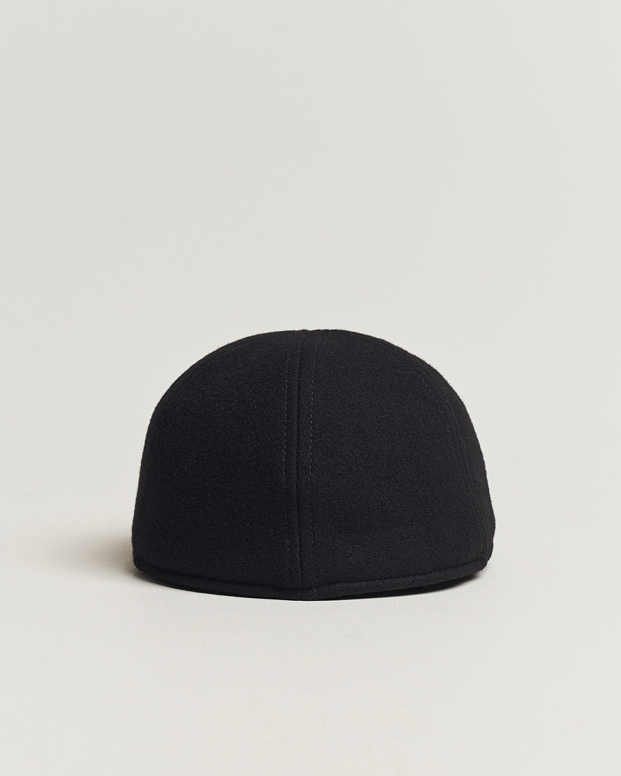 Wigéns Pub Cap Melton Wool Black