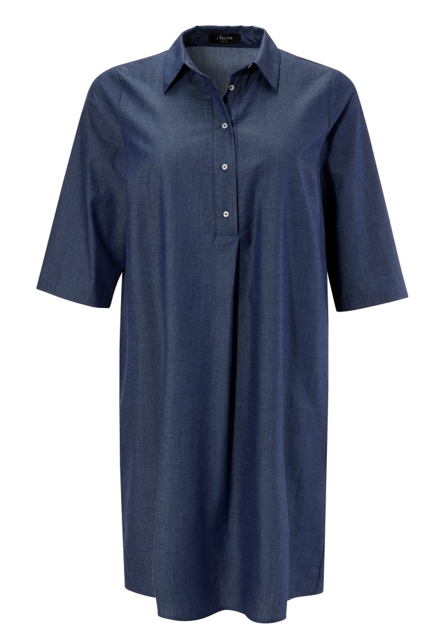 Aniston PLUS Jeanskleid mit Hemdkragen