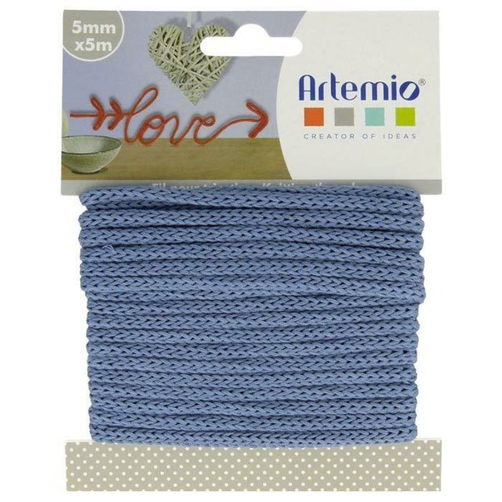 Fil à tricotin 5 mm x 5 m - bleu