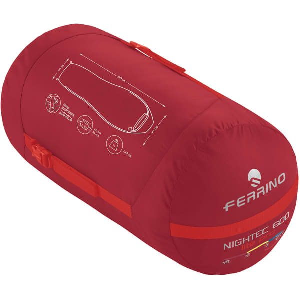 Sac de couchage FERRINO NIGHTEC LITE PRO 600 L RED
