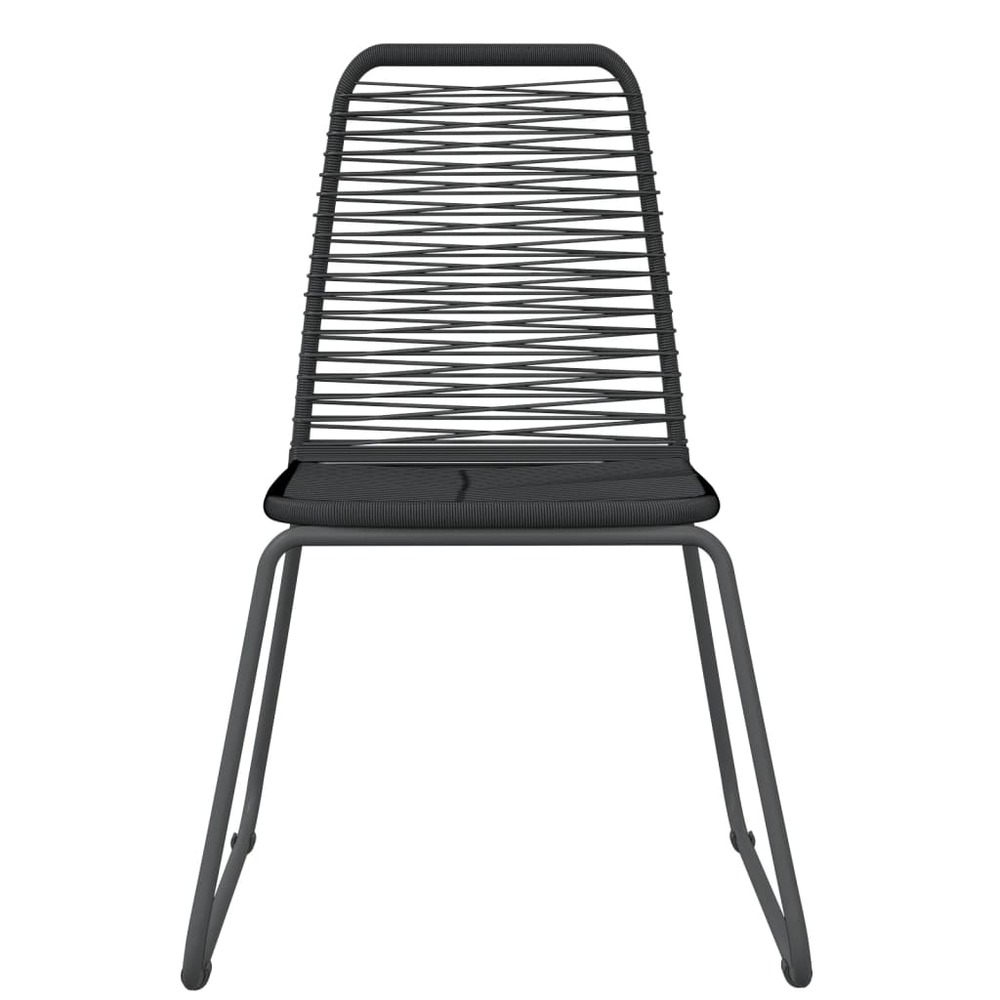 Ensemble de salle à manger de jardin meuble extérieur 7 pièces noir