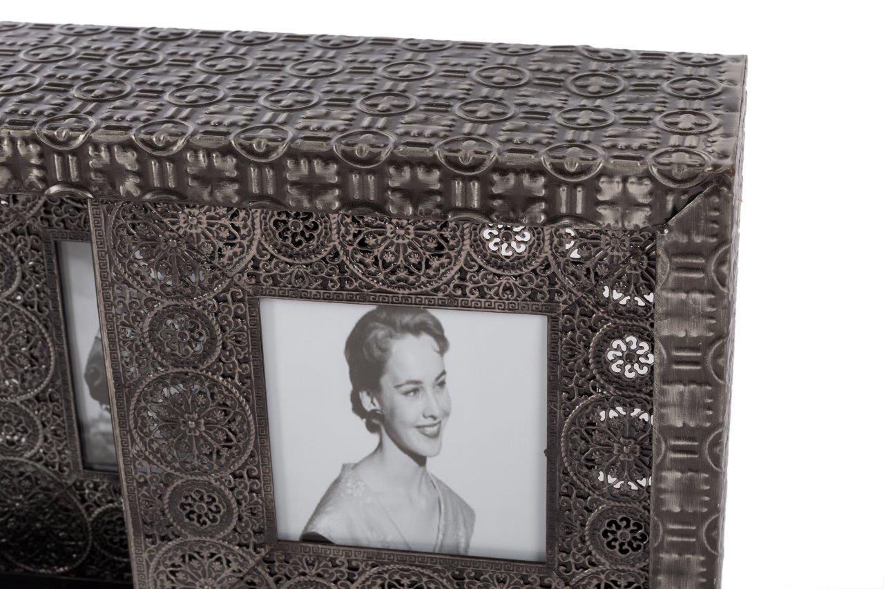 Metallbilderrahmen HAZINE - silber-antikgrau - 58x22 cm
