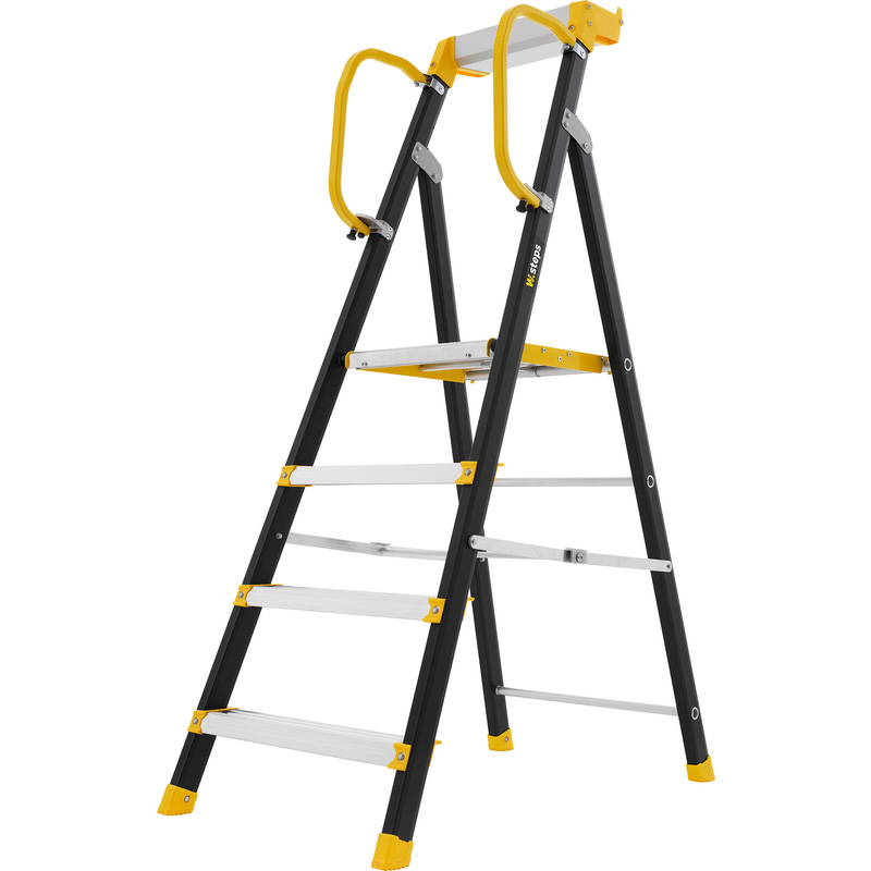 W.steps 200P enkele trap met leuning 4 treden (950 mm)