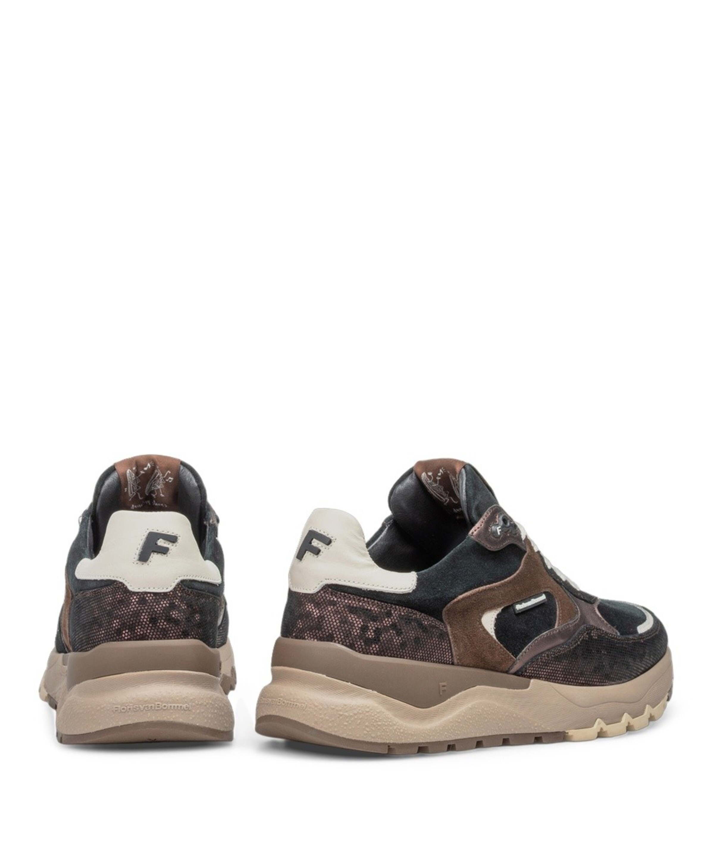 Floris van Bommel dames sneakers bruin