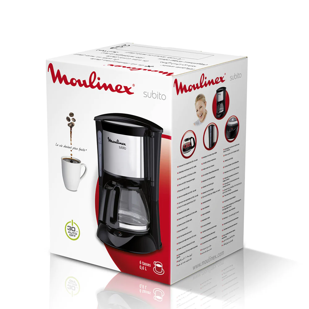 Cafetière Subito noir inox 500 cl Moulinex