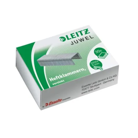 Leitz 56420000 Heftklammern Juwel verzinkt, 2000 Stück