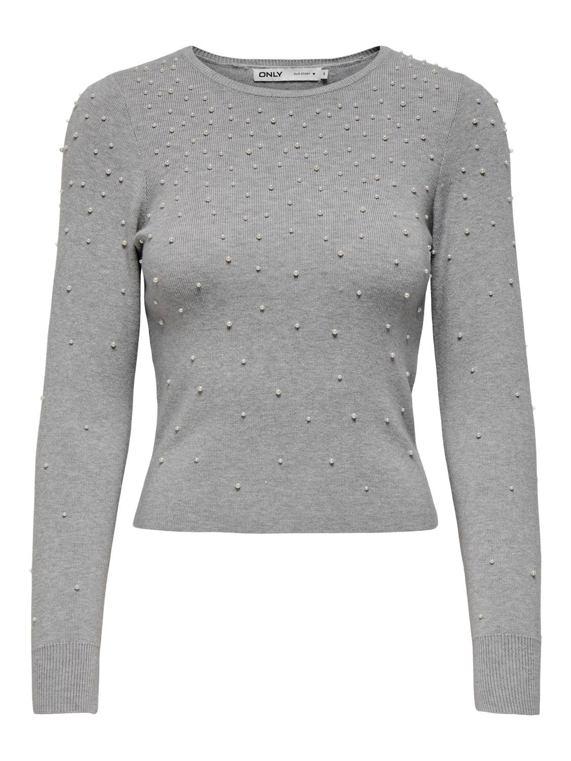 ONLSOI Strickpullover Light Grey Melange
