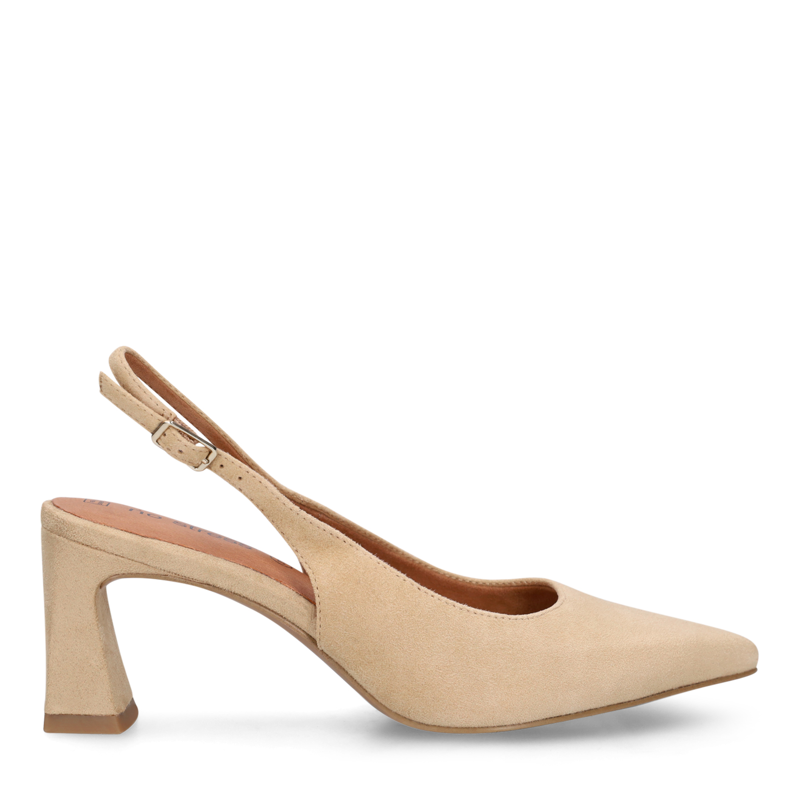 Beige suède slingbacks