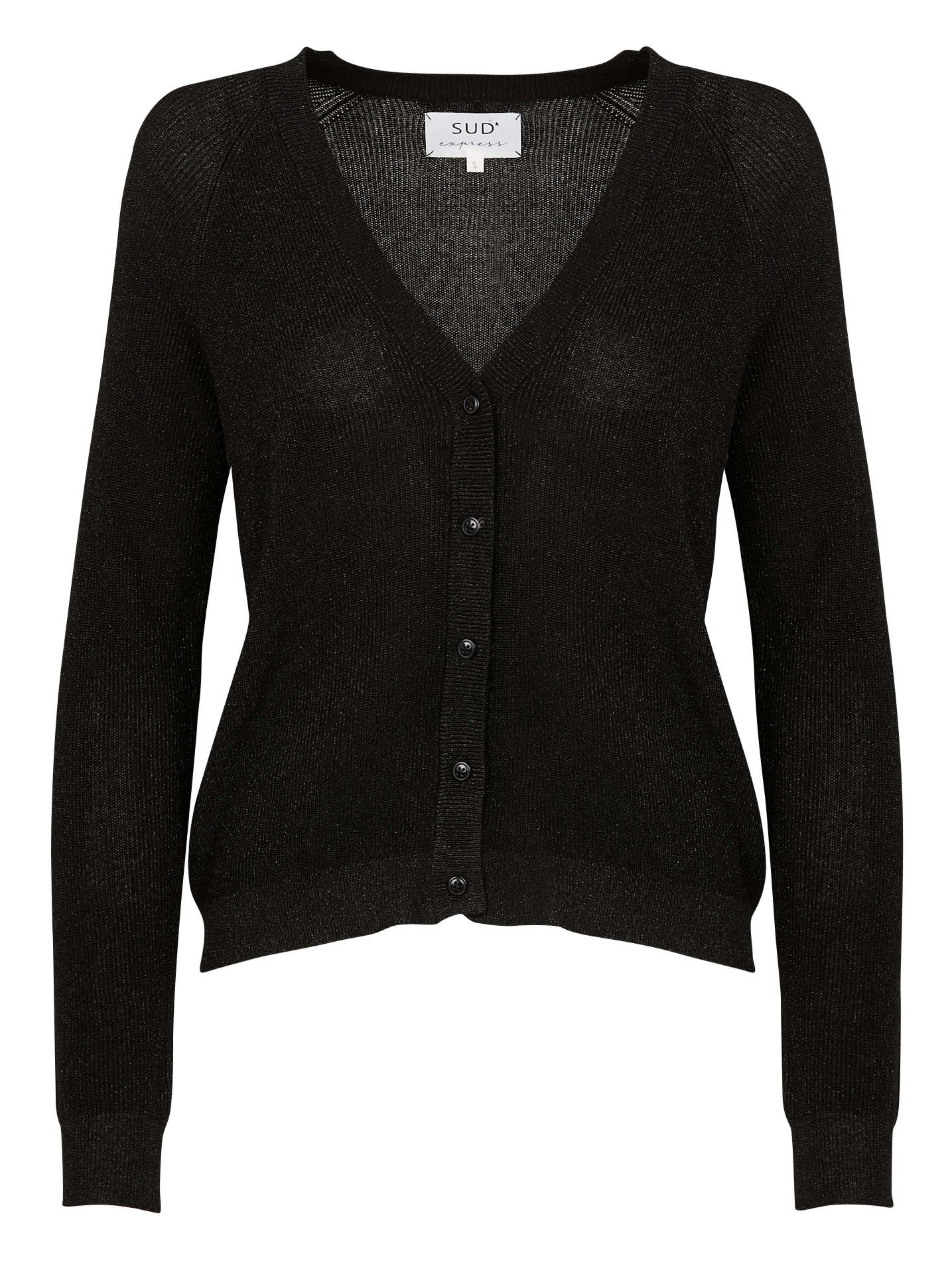 GILY - Gilet droit à col V | Noir