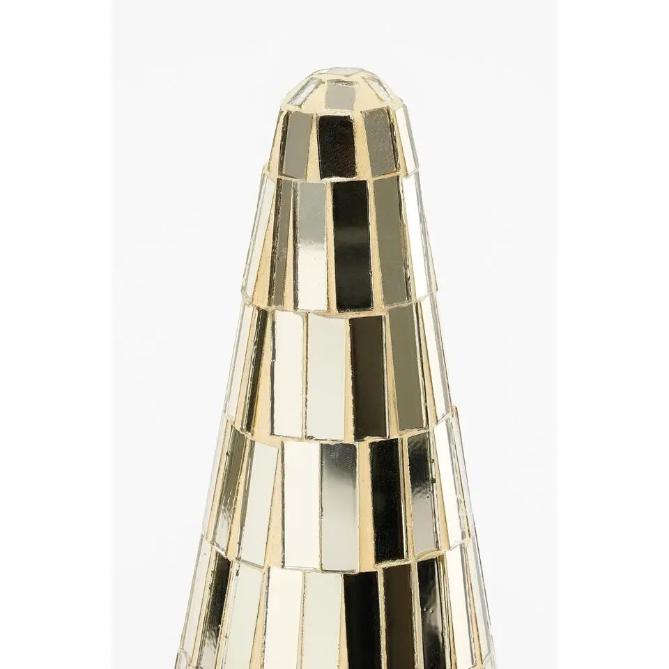 House of Seasons Decoratie Kerstboom - H33 x Ø13 cm - Glas - Goud